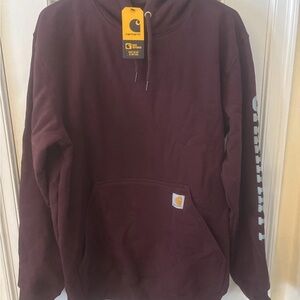 Carhartt Men's Maroon Rain Defender Hoodie M